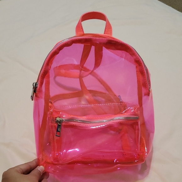 clear plastic mini backpack